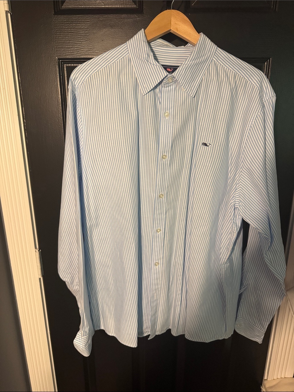 Vineyard Vines Light Blue & White Striped Button-Down Shirt